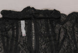 Xhilaration Women's Long Sleeve Lace Lined Mockneck Blouse Top