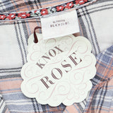 Knox Rose Women's Plaid Long Sleeve Button-Down Shirt