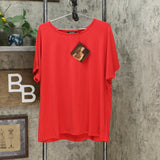 IMAN Women's Plus Size 2 Pack City Chic Short Sleeve T-Shirts With Necklace