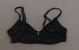 Xhilaration Women's Ribbed Bikini Swim Top Black Small