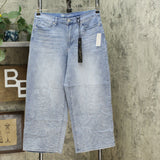 DG2 by Diane Gilman Women's Classic Stretch Needle Punch Cropped Wide Leg Jeans