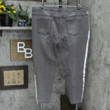 DG2 Plus Virtual Stretch Metallic Side Stripe Skinny Jeans Gray 22W