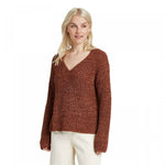 A New Day Women's Symmetrical Rib Knit V-Neck Pullover Sweater