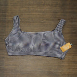 Kona Sol Women's Gingham Textured Bralette Bikini Top