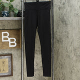 Felina Women's 2 Pack Wide Waistband Sueded Lightweight Leggings Black Small