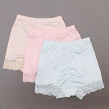 Rhonda Shear Women's 3 Pack Smooth Pin Up Panties with Lace Trim