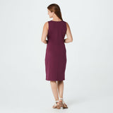 Belle by Kim Gravel Women's TripleLuxe Knit Tie Front Midi Dress