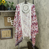Colleen Lopez Women's Plus Size Crochet Inset Kimono Topper
