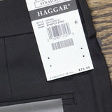 Haggar Comfort Straight-Fit 4-Way Stretch Wrinkle-Free Flat-Front Dress Pants