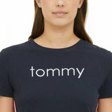 Tommy Hilfiger Women's Embroidered Logo Side Stripe T-Shirt Dress