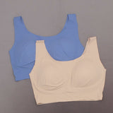 Rhonda Shear 2 Pack Invisible Body Bras With Lift Large Nude / Blue