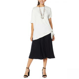 MarlaWynne WynneLayers Women's Plus Size Asymmetric Knit Side Tie Top