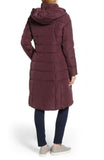 Cole Haan Women's Box Quilt Down Puffer Coat Merlot Small