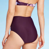 Kona Sol Women's High Waist Medium Coverage Bikini Bottom