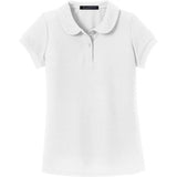 ZUZIFY Girls Soft Touch Peter Pan Collar Polo Shirt