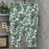 NWT Denim & Co. Plus Size Tropical French Terry Crop Pants. A376874-Plus 1X