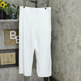 Denim & Co. Women's Pull-On Wide Leg Beach Pants White XL