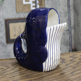 Beachcombers Coastal Life Navy And White Whale Pitcher. B23998