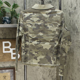 DG2 by Diane Gilman Women's Reversible Twill Denim Jacket Olive Camo XL