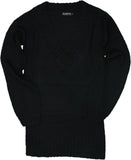 ZUZIFY Women's Wool Blend V-Neck Mini Sweater Dress. ZUZ0036