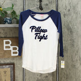 Jenni by Jennifer Moore Women's Raglan Sleeve Pillow Fight Pajama Top