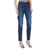 DG2 by Diane Gilman Women's Petite Cropped Stretch Twill Cargo Jeggings