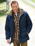Stone Creek Men's Removable Hood Quilt Lined Parka Navy XL