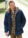 Stone Creek Men's Removable Hood Quilt Lined Parka Navy XL