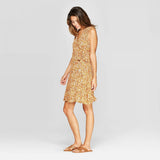 Universal Thread Women's Floral Print Sleeveless V-Neck Wrap Mini Dress
