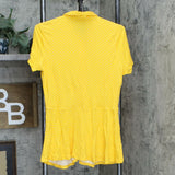 Isaac Mizrahi Live! Women's Polka Dot Button Front Knit Peplum Top