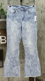 DG2 by Diane Gilman Women's Classic Stretch Printed Flare Jeans