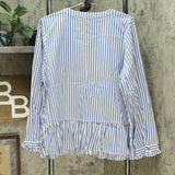 Denim & Co. Women's Yarn Dyed Striped Peplum Jacket