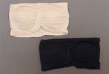 Rhonda Shear LOT OF 2 Underwire Bandeau Bra Removable Pads Light Nude/Black 3X