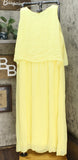 DG2 by Diane Gilman Women's Plus Size Easy Tank Maxi Dress Yellow 2X