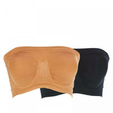 Rhonda Shear Plus Size 2 Pack Underwire Bandeau Bras with Removable Pads