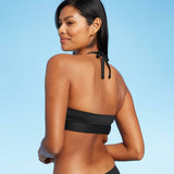 Kona Sol Women's Tie Front Halter Bralette Bikini Top