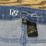 DG2 by Diane Gilman Studded Side Gusset Cropped Skinny Jeans Midtone 12