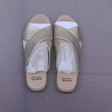 Earth Women's Modena Marigold Leather Perforated Cross Strap Slides