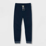 Cat & Jack Boys' Lined Pull-On Jogger Fit Pants Navy Blue 14