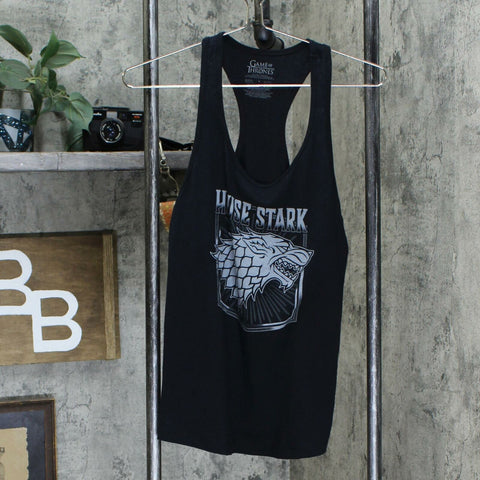 HBO Women's Game Of Thrones House Of Stark Shield Graphic Tank Top Black Large