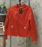 Curations Women's Studded Faux Suede Jacket