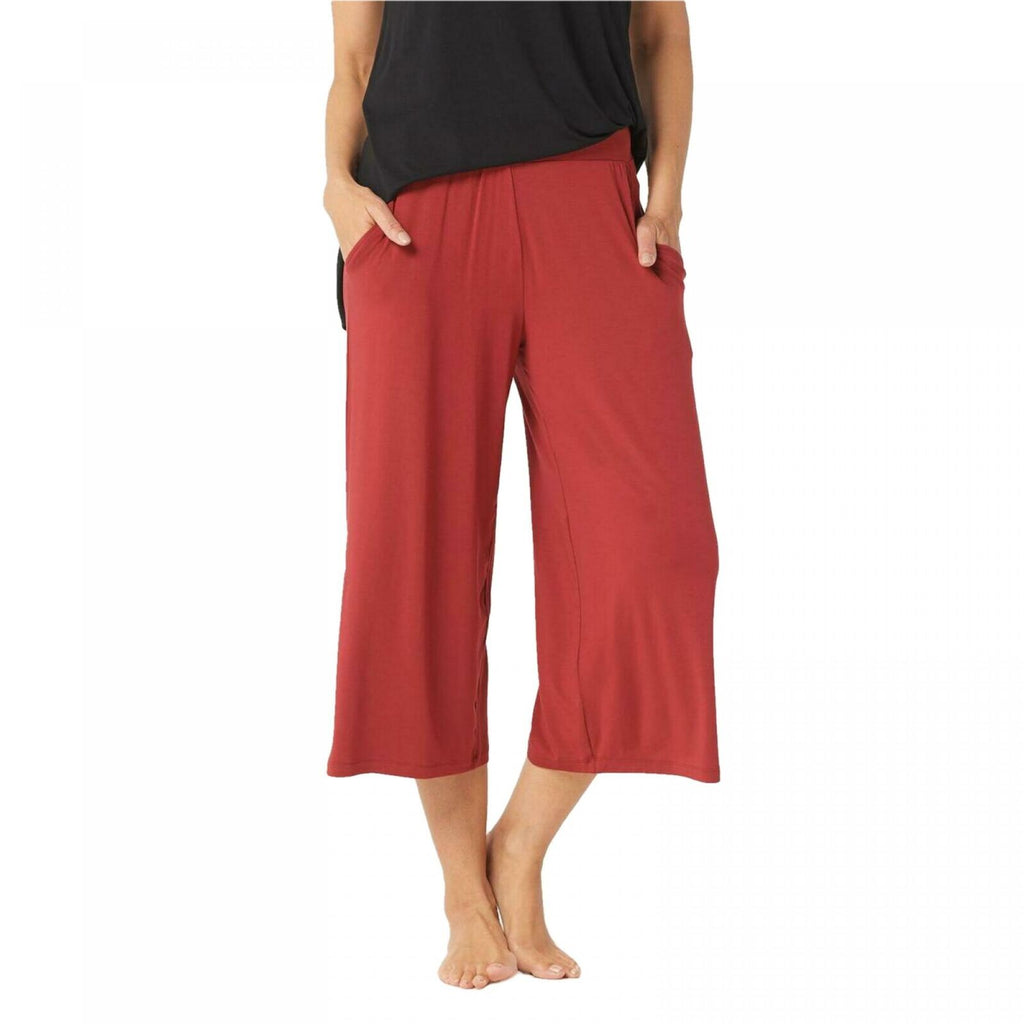 NWT Cuddl Duds Women's Softwear Stretch Cropped Wide Leg Knit Pants. A –  Biggybargains