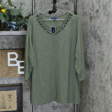 Karen Scott Plus Size Criss Cross Tunic Knit Top