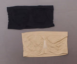 Rhonda Shear 2 Pack Seamless Underwire Bandeau Bras Black/ Nude Medium