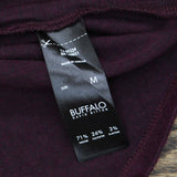 Buffalo Women's Ribbed Long Sleeve Soft And Cozy Top 1323776 Purple Medium