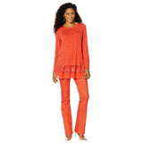 DG2 by Diane Gilman Women's Layered Ruffle Hem Peplum Top