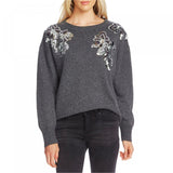 Vince Camuto Women's Embellished Floral Pullover Sweater