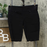 DG2 by Diane Gilman Classic Stretch Pull On Bermuda Shorts Black Petite Large