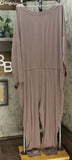 NWT AnyBody Womens Plus Cozy Knit Long Sleeve Jumpsuit. A372099-Plus Plus 2X