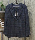 DG2 by Diane Gilman Women's Plus Size Ponte Knit Boyfriend Blazer